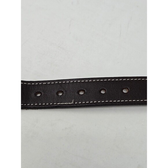 VINEYARD VINES FABRIC & LEATHER BELT KIDS YOUTH UNISEX OS SAILBOATS BLUE BROWN - Picture 5 of 12